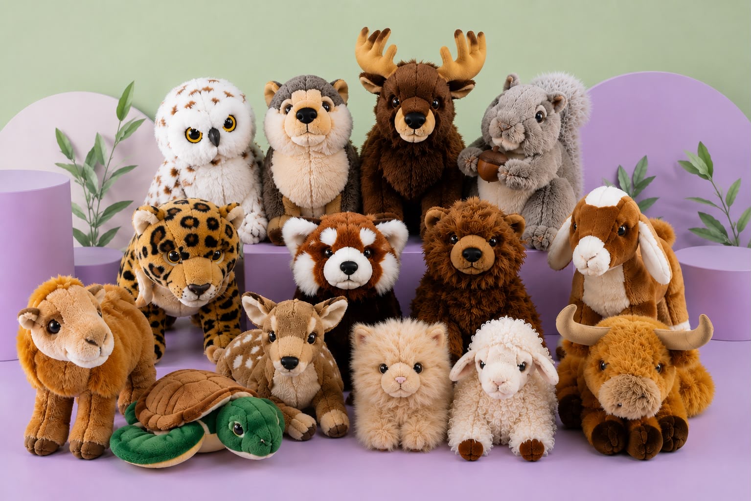Colección completa de peluches Carameluna, uno por cada origen de nombre